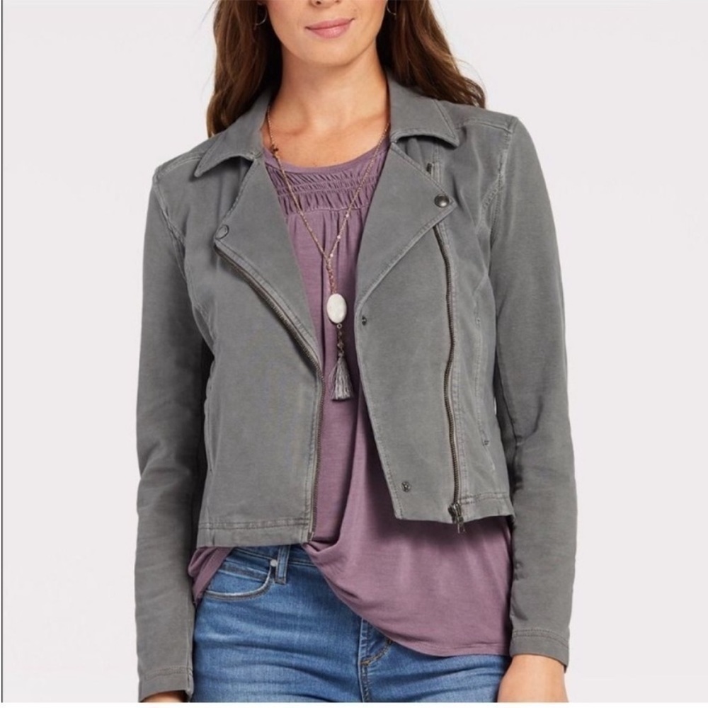 Marrakech SMALL Moto Jacket gray cropped
